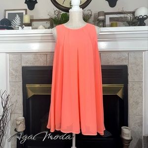 ALTAR’D STATE neon peach flouncy sleeveless mini party dress